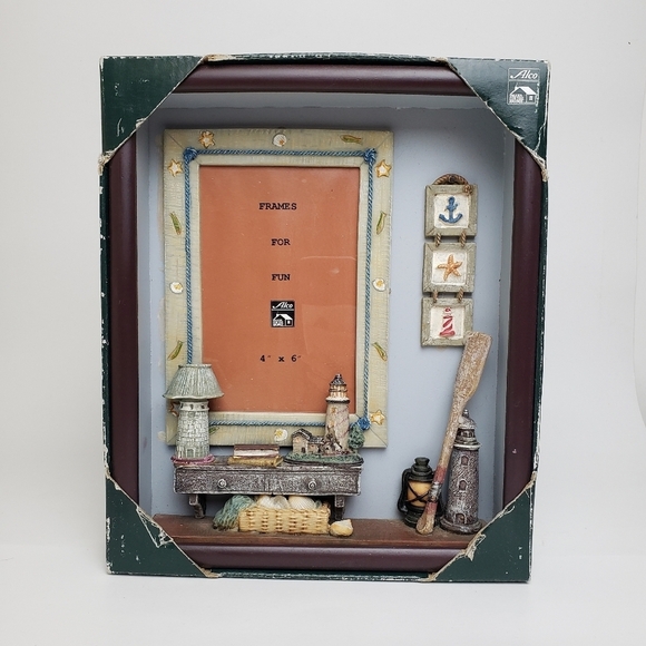 Vintage nautical picture frame shadow box - Picture 1 of 8